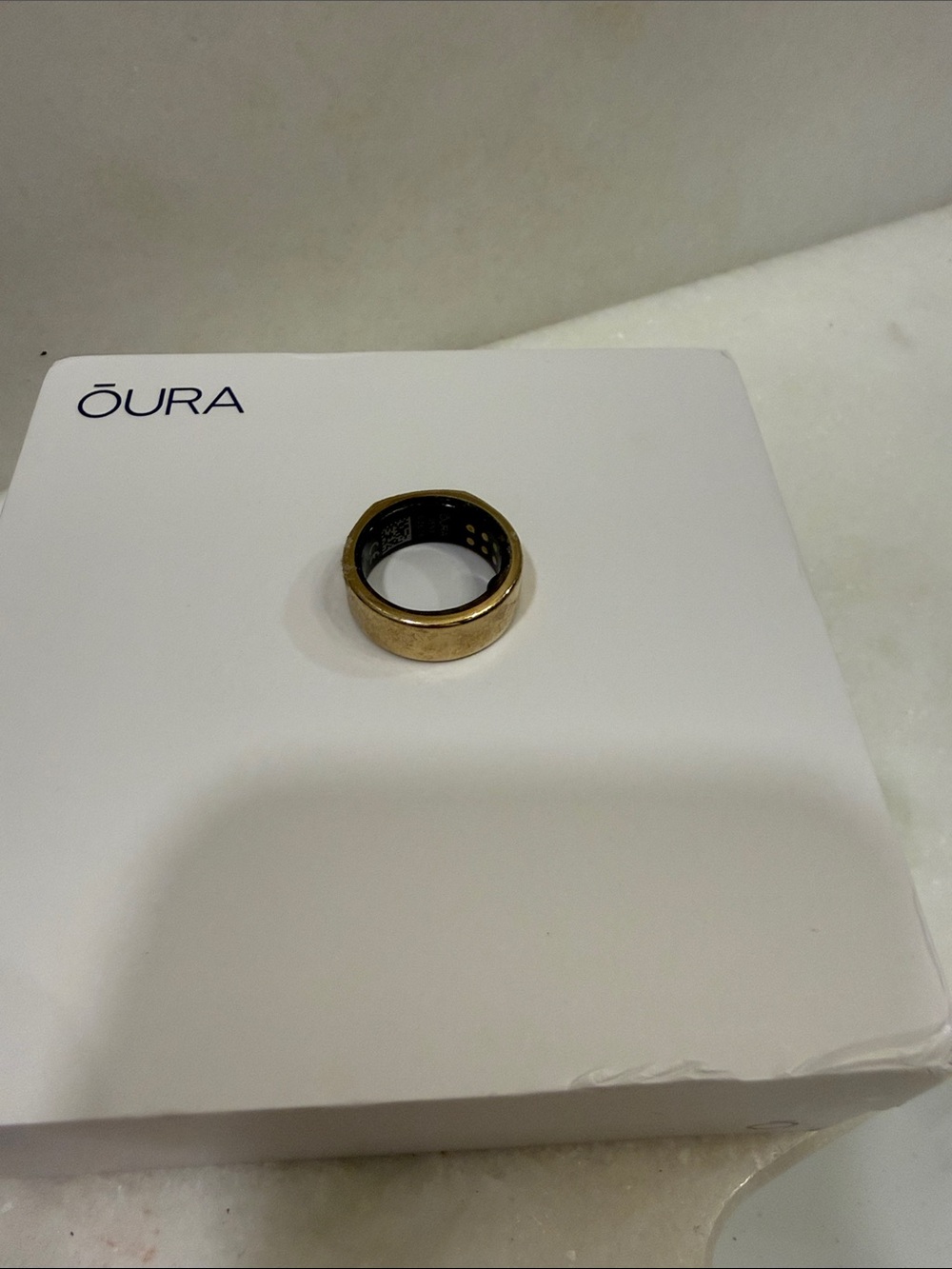 Oura Ring in Gold with Black Interior